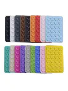 1pc/2pcs/3pcs/4pcs/5pcs Silicone Suction Cup Phone Holder, Waterproof Adhesive Base, Suitable For Most Phones, Universal Finger Grip, Perfect For Selfie And Video - Multicolor - View 3