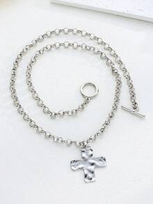 1 Peça Colar de Estilo Minimalista Fashion Vintage Exagerado Old Money para Mulheres, Adequado para Encontros, Férias, Uso Diário, Festa, Aniversário, Presente de Feriado - 1 item - Visão 10