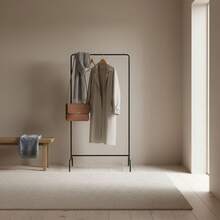 KIWI MOBLEKIT | Free-Standing And Expandable Clothes Racks In Metal And Wood, Clothing With Adjustable Options, With Wheels Or Shelves, Organizers For Bedroom, Entryway And Home - 80x40x160公分餡餅 - 查看 4