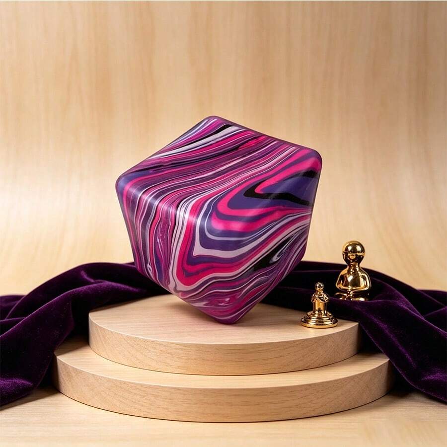 1pc 5cm Large Healing Gradient Colorful Square Stress Relief Squeeze Toy, Soft And Bouncy Touch, Suitable For Office Ladies Working Overtime, Students Studying, And Commuting Men Under High Pressure, Relieves Anxiety And Irritability With Healing Tactile Sensation And Vibrant Flowing Color Patterns, Compact Square Size Fits Easily In Commuter Bags And Pockets, Convenient For Office, Study, Cafe, And Car - Multicolor - View 1