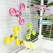 Parrot Toy Boredom Relief Self-Entertainment Rotating Windmill Bird Toy Chewing Tiger Skin Peony Xuanfeng Parrot Stress Relief Toy - View 3