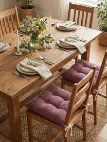 Made In Turkey Cushion 40*40 For Office & Garden & Kitchen Soft With Tie - Burgundy - View 10