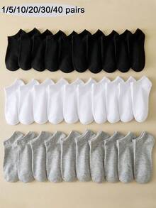 1/5/10/20/30/40 Pairs Unisex Couple Sports Socks Invisible Socks Boat Socks Spring Summer Holiday Gift Women's Socks - Multicolor - View 4