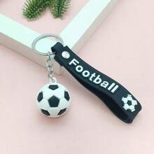 6pcs Football Keychains, Non-Squeezable, Hard Texture, Football Keychain Set, Not A Toy, Bulk Keychains, Gift Bag Fillers, Inspirational Football Key Rings, Football Keychain Gifts, Suitable For Sports Carnival Rewards, Random Colors - Multicolor - View 12