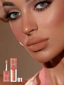PUDAIER Soft Matte Velvet Lip Glaze, Tahan Air dan Tidak Lengket, Hasil Akhir Bedak Lembut, Cokelat Nude Alami, Tahan Lama dan Tidak Meninggalkan Noda, Cocok untuk Pemakaian Sehari-hari, Pernikahan, dan Kembali ke Sekolah - 01 - View 2