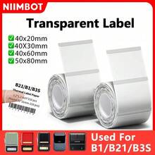 Niimbot B1 Transparent Label Stickers For Portable Printer Thermal Paper Labels Official Genuine For B1/B21/B1PRO/B21PRO/B2PRO Printer - View 2