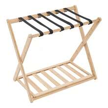 2-Pack Bamboo Luggage Racks For Guest Rooms - Bamboo Wood Color - View 6