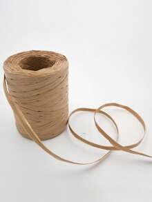 1 Raffia Paper Rope Creative DIY Handmade Hat Bag Weaving Thread Gift Packaging Rope Decorative Rope - Camel - View 4