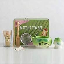 Gift Box Ceramic & Bamboo Matcha Tool Set, Cartoon Cat Face Matcha Bowl & Whisk Stand Combo, Japanese Healing Cute Style, Portable Afternoon Tea Tea Ceremony Utensils Gift - Multicolor - View 12