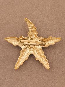 SUPBORA 1pc Fashionable Silver/Gold Color Minimalist Ocean Starfish Brooch Pin, Fashion Sea Star Marine Style Brooches Lapel Pins For Women Jewelry Gift - Gold and Silver - View 7