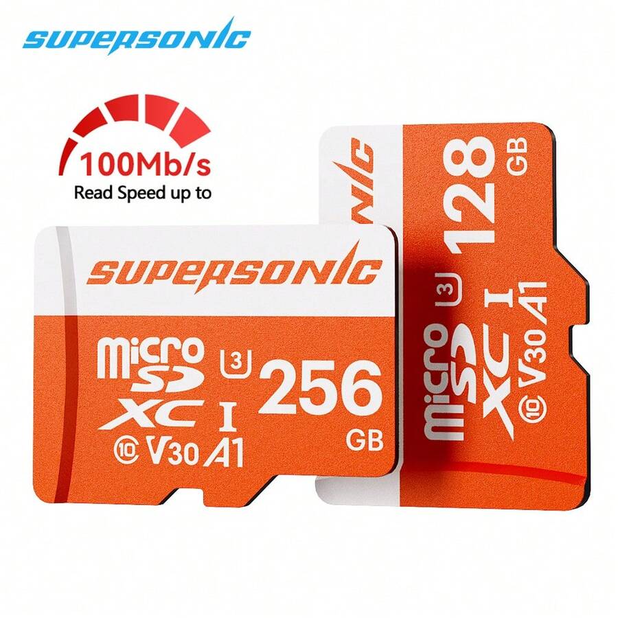 Supersonic 記憶卡 C10 Micro SD 卡 32GB 64GB 128GB 256GB A1 U3 V30 原廠儲存快閃記憶卡,適用於智慧型手機與電腦 - 查看 1