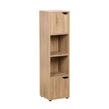 KIWI MOBLEKIT | Modular Wooden Shelves With Different Compartments And Door Options, Bookcases And Storage Furniture For Bedroom, Kitchen Or Entryway - 橡木 - 4 個隔間 + 2 個門 | 30x29x120 厘米 - 查看 8