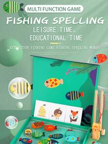 多合一釣魚單字拼圖,結合釣魚與拼圖玩法,幫助辨識 26 個英文字母與多個單字拼法,精美包裝,是理想的節日生日禮物 - 彩色 - 查看 5