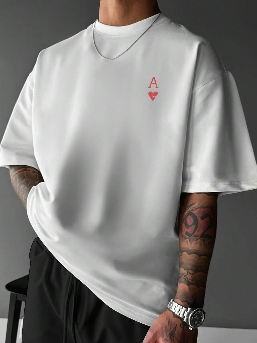Men's White T Shirt - 白色 - 查看 1