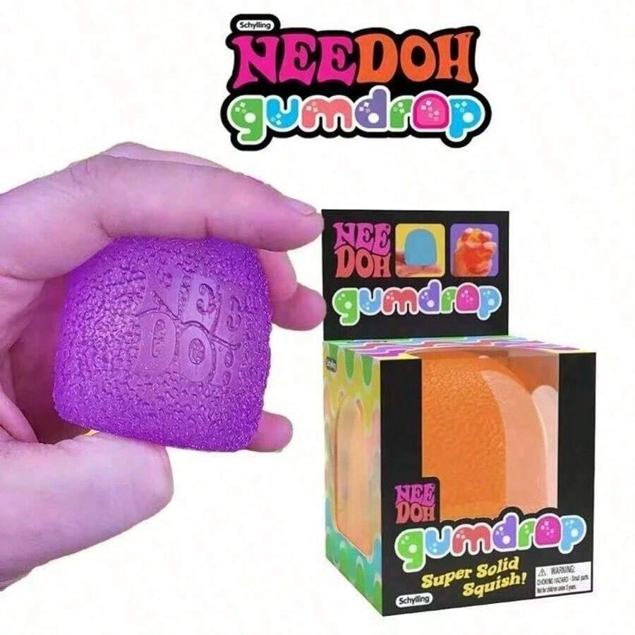 asmodee 1個 Schylling NeeDoh 軟糖壓力球,超紮實果凍觸感,慢回彈,適合辦公桌/戶外野餐/旅行陪伴,桌面紓壓工具,成人專注輔助 - 彩色 - 查看 1