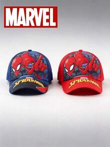 Marvel 蜘蛛人系列棒球帽－可調節、中性款，適合夏季，完美的家人與朋友生日禮物，休閒街頭風，透氣棉質布料，四季皆宜，蜘蛛網圖案裝飾，適合日常穿著、旅行與都市時尚 - A - 查看 5