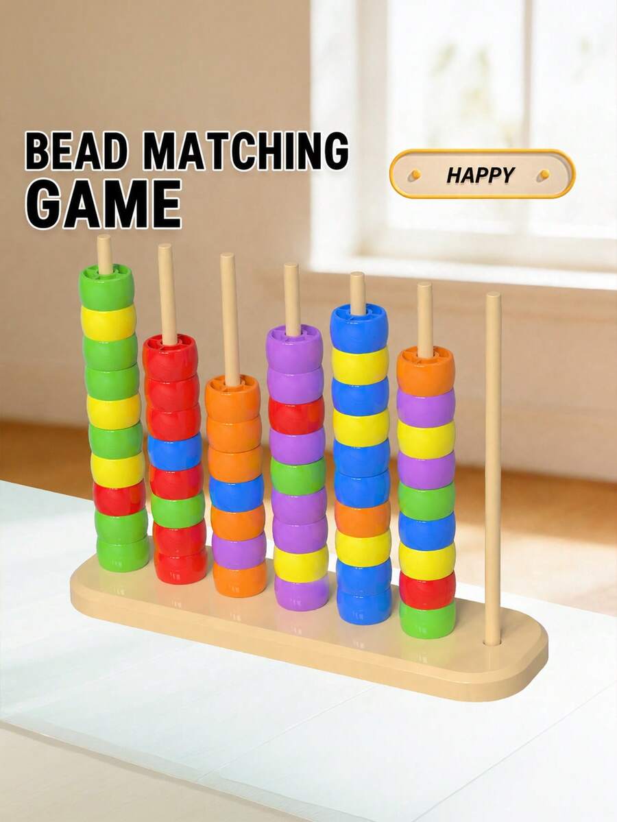 Children's Colorful Bead Early Education Counting Frame Color Matching Fun Kindergarten Baby Training Educational Toy - Multicolor - View 1