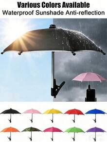 1pc/Adjustable Phone Sun Umbrella, Adjustable Phone Holder With Mini Sun Umbrella Base - Outdoor Smartphone Sun Umbrella - Portable Phone Sun Umbrella With Suction Cup Holder, Outdoor Beach Travel Phone Holder, Phone Accessories - Multicolor - View 9