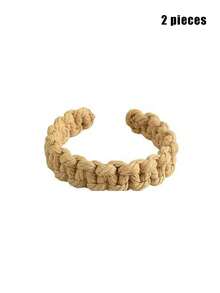 Set Of 2 Living Room Curtain Tiebacks – Hand-Woven Jute Rope Curtain Holdbacks - Hemp Rope - View 14