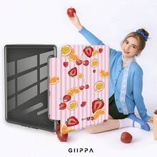 GIIPPA 1 Stück süße rosa gestreifte gemischte Fruchtmuster Kindle Schutzhülle, mit verstellbarem Handriemen, magnetischer Auto-Schlaf-/Aufwachfunktion, stoßfeste E-Reader Hülle, inklusive Markenaufkleber, leichte Smart-Hülle, geeignet für Mädchen, Buchliebhaber, Valentinstag, Muttertag, Geburtstag, Abschluss und Sommerurlaubsgeschenke, kompatibel mit Kindle Paperwhite 10th 2018/11th 2021/12th 2024, Colorsoft/Kids/Signature Edition, Kindle 10th 2019/11th 2022/11th 2024 - Verschiedenfarbig - Übersicht 9