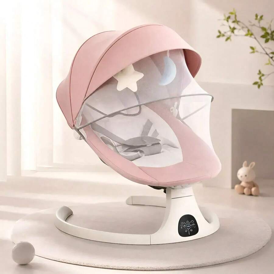 Mecedoras Eléctrica Con Vibracionesúsica Arrullar Bebé - Rosa - Ver 1