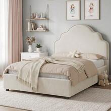 Upholstered Bed, Single Bed, Children's Bed 90 X 200cm - 米色 - 查看 6