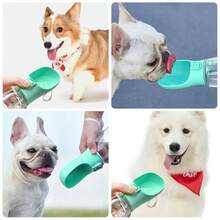 Bouteille d'eau portable pour animaux de compagnie, convient aux petits chiens, grands chiens et chats, conception étanche pour l'extérieur, idéale pour Chihuahua, Bouledogue français et autres races, parfaite pour les promenades en plein air et le camping - Multicolore - Voir 3