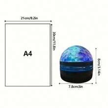 1件創意USB星海水波紋投影燈，RGB LED柔和投影小夜燈，無遙控器壁掛天花板裝飾氛圍燈，USB插電燈，適用臥室、車內、露台，浪漫裝飾禮物，適合節日與派對 - 多色光 - 查看 10