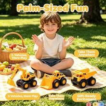 Juguete excavadora realista grande para niños - Máquina excavadora realista con inercia y movimiento deslizante, apta para jugar en la playa y el patio trasero, camión de construcción, bulldozer, cargador, de vuelta a la escuela - Multicolor - Ver 5