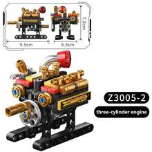 Juego de bloques de construcción de motor mecánico, kit de modelo de pistón y biela funcional, bloques de juguete DIY, bloques de construcción para aliviar el estrés, kit de modelo de coche coleccionable, juguete de ensamblaje de válvulas para niños, gran regalo de cumpleaños/Navidad. - Multicolor - Ver 18