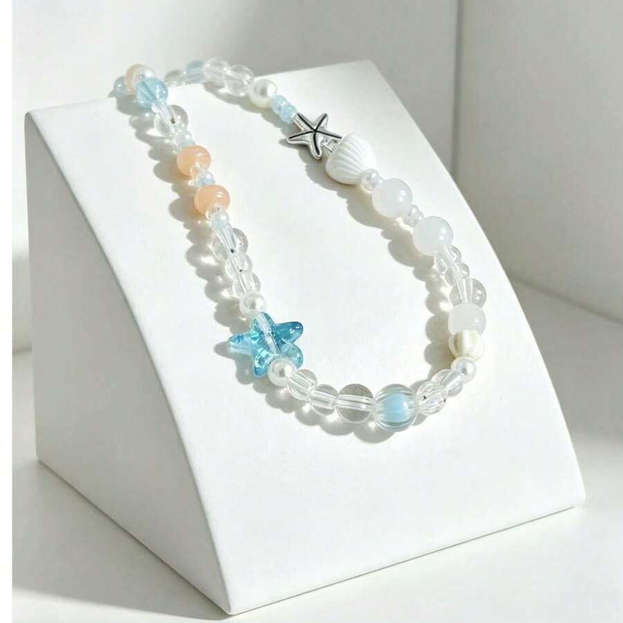 Summer Blue Starfish Phone Chain Creative Phone Lanyard New Camera Strap Short Anti-Drop Pendant - Multicolor - View 1