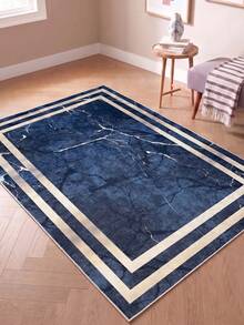 Heza Home Runner Rug, Non Slip Rug, Washable Kitchen Rug, Boho Hallway Rug, Entryway Carpet, Modern Rug - Navy Blue - View 2