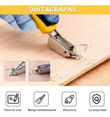 Engrapadora Para Tapiceria Con 6000 Grapas Clavadora Guantes - negro - Ver 6