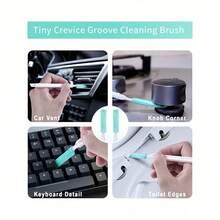 Household Gap Cleaning Brush Set, Small Detail Cleaning Brushes, Gap Cleaning Tool Kit, Suitable For Narrow Gaps, Corners, Window Tracks, Cars, Bottles, Keyboards, Kitchen, Bathroom, Etc. - Multiple Styles - View 4