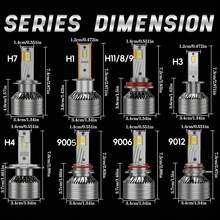 Heyword 2pcs Ultra Bright LED Headlights And Fog Lights, 6500K White Light, Aluminum Structure, Dual Copper Tube Turbo Front Lights, Suitable For Multiple Car Models, Durable And Sturdy, No Battery Required - 2pcs - View 7
