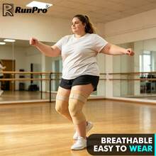 RPPR 2pcs/1 Pair Upgraded Extra Large Ultra-Thin Knee Pads With Extended Straps, High Elasticity Compression Knee Sleeves, Unisex, Plus Size Knee Support, Suitable For Daily Life, Running, Fitness, Yellow/Grey/Black, Weight Range: 45-130kg/99-286lbs - Multicolor - View 8