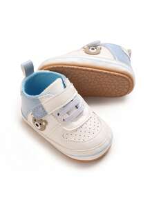 Fashion Korean Style Unisex Infant Sports Shoes, Soft Rubber Sole, Anti-Slip, Pre-Walker Shoes For 0-1 Year Old Infants - White - View 2