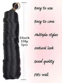 3pcs/Pack 24 Inch Pre-Stretched French Curl Crochet Braids, Loose Wave Synthetic Curly Hair, Suitable For Women - Multicolor - View 5