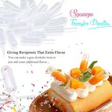 4ml Cupcake Squeeze Droppers, 50pcs/Pack Liquid Injection Transfer Pipettes, Suitable For Strawberries, Cupcakes, Desserts - Multicolor - View 5