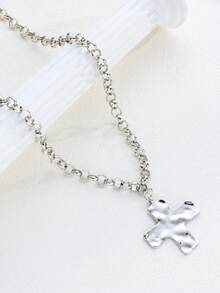 1 Peça Colar de Estilo Minimalista Fashion Vintage Exagerado Old Money para Mulheres, Adequado para Encontros, Férias, Uso Diário, Festa, Aniversário, Presente de Feriado - 1 item - Visão 7