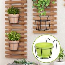 3/5/6/7/8/10/12pcs Fashionable Round Metal Hanging Planters - Suitable For Balcony, Garden And Indoor Decoration, Can Grow Succulents And Green Plants On Hanging Racks - A - View 8