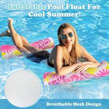 Nueva hamaca de agua flotante, silla de descanso plegable con respaldo inflable diseño de hoja de arce, cama de agua flotante - Multicolor - Ver 3