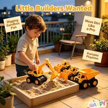 Juguete excavadora realista grande para niños - Máquina excavadora realista con inercia y movimiento deslizante, apta para jugar en la playa y el patio trasero, camión de construcción, bulldozer, cargador, de vuelta a la escuela - Multicolor - Ver 11
