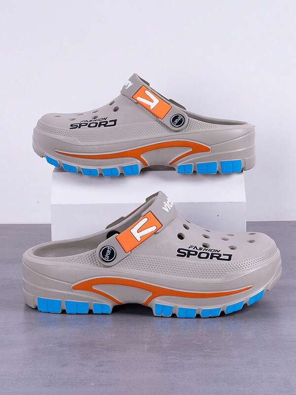 Men's Summer Fashion Versatile Thick Sole Anti-Slip Breathable Comfortable Casual Clogs Sandals