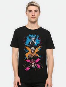 Arcane Jinx Ekko Vi Baumwoll-Grafik-T-Shirt für Männer und Frauen, Herren-T-Shirt, Baumwoll-T-Shirt für Männer, Sommer-Oberteile - Schwarz - Übersicht 1