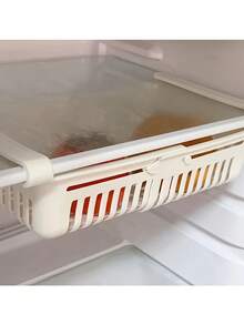 Caja de almacenamiento colgante expandible para refrigerador, contenedor de almacenamiento de frutas, verduras y huevos, estante organizador de refrigerador - Multicolor - Ver 5