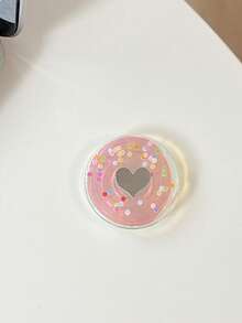 1pc INS Heart-Shaped Acrylic Epoxy Phone Stand, Desktop Foldable Portable Airbag Phone Holder - Multicolor - View 12