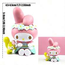 Sanrio 盲盒 My Melody 茶會搖搖馬神秘系列，粉色可愛動漫風角色，柔和配色，附多件配件，適合桌面裝飾與展示，收藏級動漫公仔盲盒 - 彩色 - 查看 2