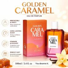 Wish 3.4 Fl Oz Women's Perfume – Caramel & Honey Salt – White Chocolate Coconut Vanilla Jasmine – Tonka Amber Musk – Designer Inspired Creamy Salty Sweet Scent – Long Lasting For Party, Everyday – Ideal Gift For Girlfriend, Best Friend, Mom - GOLDEN CARAMEL - 查看 4