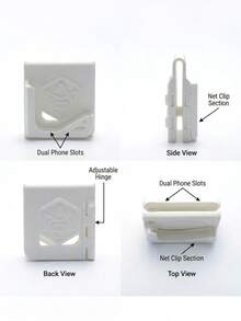 Adjustable Angle Tennis Net Camera Mount, Tennis Self-Correction Action, 3D Printed, Portable Foldable Phone Camera Stand, Dual-Sided Shooting Prop, Portable Minimalist, Record Your Sports Highlights, Easy To Use And View, Suitable For Athletes And Spectators Sports Field Accessory - Multicolor - View 6